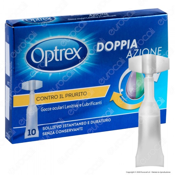 Optrex Doppia Azione Gocce Lenitive e Lubrificanti Contro il Prurito Optrex Doppia Azione Gocce Lenitive e Lubrificanti Contro il Prurito