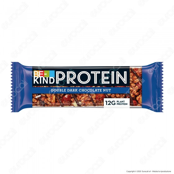 Be-Kind Protein Snack con Doppio Cioccolato Fondente, Frutta Secca e Be-Kind Protein Snack con Doppio Cioccolato Fondente, Frutta Secca e