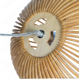 V-Tac VT-4280 Lampadario a Sospensione in Legno con Portalampada per