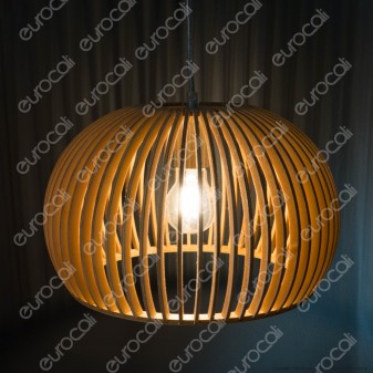 V-Tac VT-4280 Lampadario a Sospensione in Legno con Portalampada per