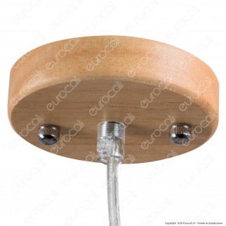 V-Tac VT-4280 Lampadario a Sospensione in Legno con Portalampada per