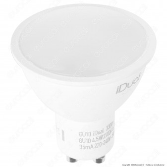 iDual Lampadina LED GU10 Faretto Multifunzione RGB+W 4,5W Spotlight