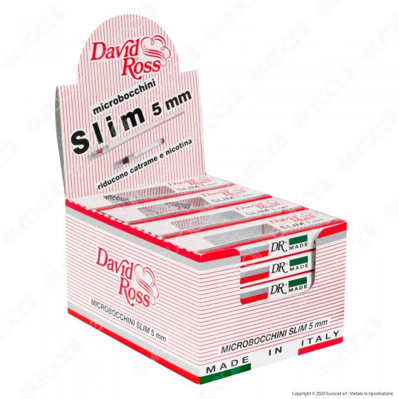David Ross Microbocchini Slim 5mm in plastica riutilizzabili per David Ross Microbocchini Slim 5mm in plastica riutilizzabili per