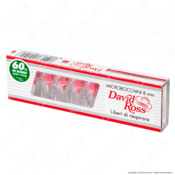 David Ross Microbocchini 8mm in plastica riutilizzabili per sigarette David Ross Microbocchini 8mm in plastica riutilizzabili per sigarette