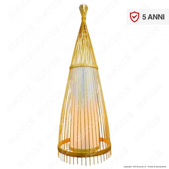 V-Tac VT-4150 Piantana in Legno Rattan Lampada da Terra con V-Tac VT-4150 Piantana in Legno Rattan Lampada da Terra con