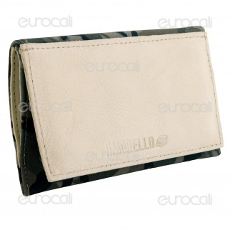 Il Morello Classic Portatabacco in Vera Pelle Avorio e Neoprene