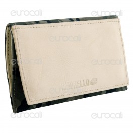 Il Morello Classic Portatabacco in Vera Pelle Avorio e Neoprene