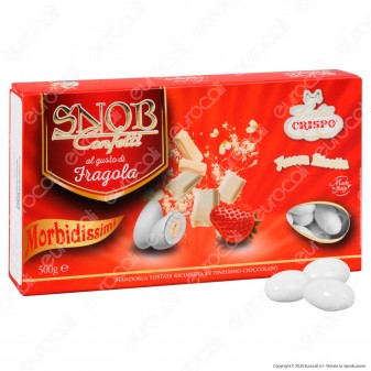 Confetti Crispo Snob con Mandorle Tostate Gusto Fragola - Confezione
