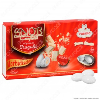 Confetti Crispo Snob con Mandorle Tostate Gusto Fragola - Confezione