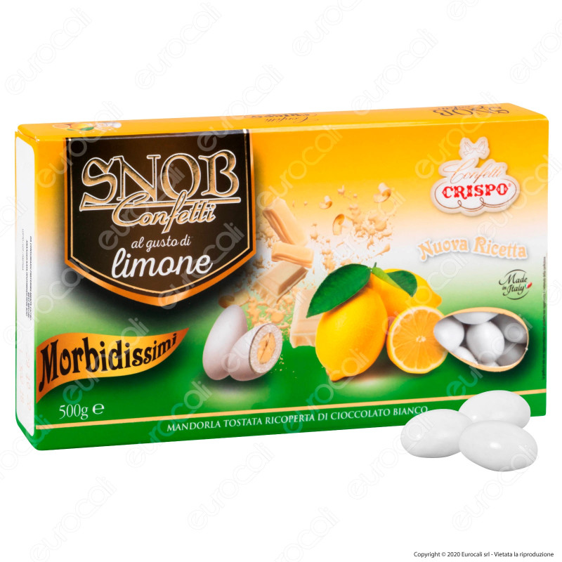 Confetti Crispo Snob con Mandorle Tostate Gusto Limone - Confezione Confetti Crispo Snob con Mandorle Tostate Gusto Limone - Confezione
