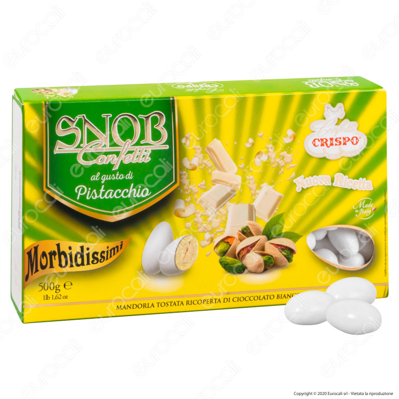 Confetti Crispo Snob con Mandorle Tostate Gusto Pistacchio - Confetti Crispo Snob con Mandorle Tostate Gusto Pistacchio -