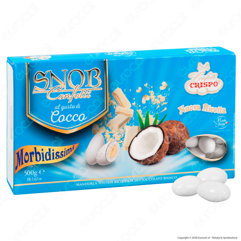 Confetti Crispo Snob con Mandorle Tostate Gusto Cocco - Confezione