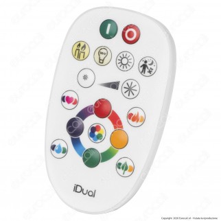 iDual Kit 2 Lampadine LED GU10 Faretti 100° Multifunzione RGB+W 4,5W