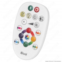 iDual Kit 2 Lampadine LED GU10 Faretti 100° Multifunzione RGB+W 4,5W