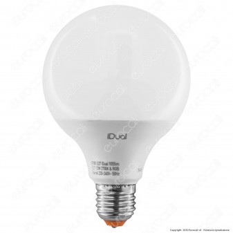 iDual Lampadina LED E27 Globo G95 Multifunzione RGB+W 12W con