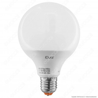iDual Lampadina LED E27 Globo G95 Multifunzione RGB+W 12W con