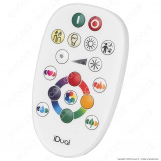 iDual Lampadina LED E27 Globo G95 Multifunzione RGB+W 12W con