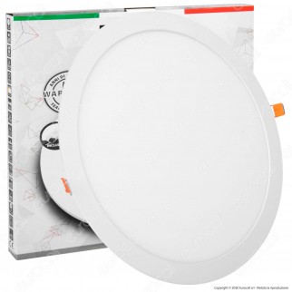 Led Factory Italia Pannello LED Rotondo 24W SMD da Incasso con Driver