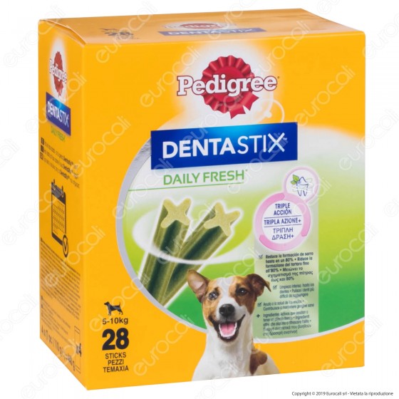 Pedigree Dentastix Fresh Small per l'igiene orale del cane - Confezione da 28 Stick Pedigree Dentastix Fresh Small per l'igiene orale del cane - Confezione da 28 Stick