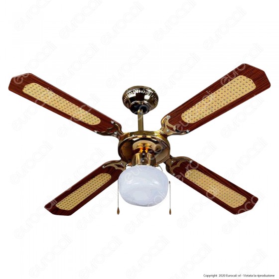 V-Tac VT-6042-4 Ventilatore da Soffitto 50W 4 Pale con Portalampada V-Tac VT-6042-4 Ventilatore da Soffitto 50W 4 Pale con Portalampada