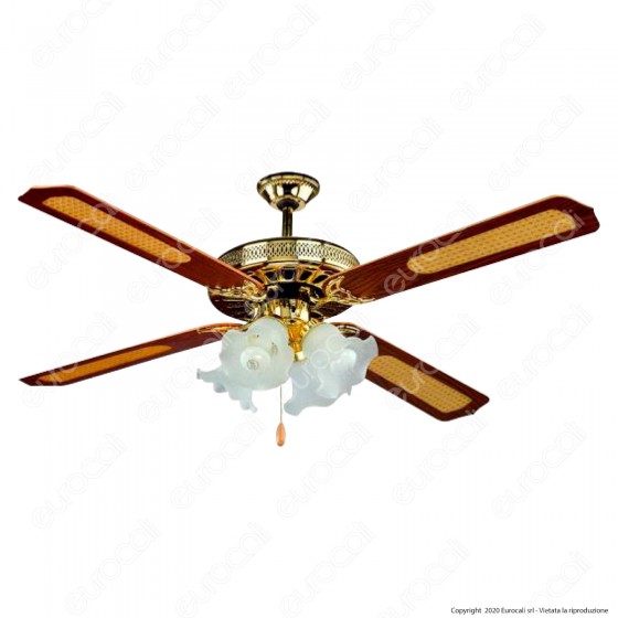 V-Tac VT-6056-4 Ventilatore da Soffitto 60W 4 Pale con Portalampada V-Tac VT-6056-4 Ventilatore da Soffitto 60W 4 Pale con Portalampada