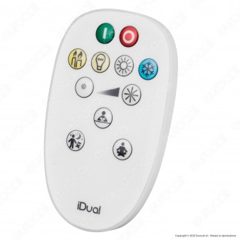 iDual Remote Control Telecomando per i Sistemi iDual Whites Multifunzione Changing Color - mod. JE0001130