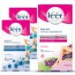 Kit Veet Easy Gel Strisce Depilatorie Ascelle, Zona Bikini e Corpo