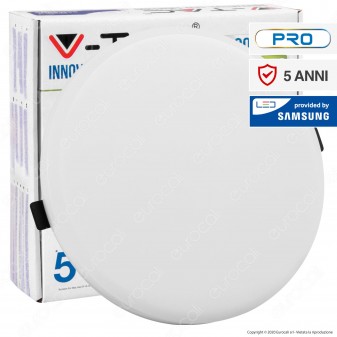 V-Tac PRO VT-620RD Pannello LED Rotondo 20W SMD da Incasso con Driver
