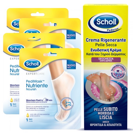 Kit Scholl Foot Care Pedimask e Crema Rigenerante Kit Scholl Foot Care Pedimask e Crema Rigenerante