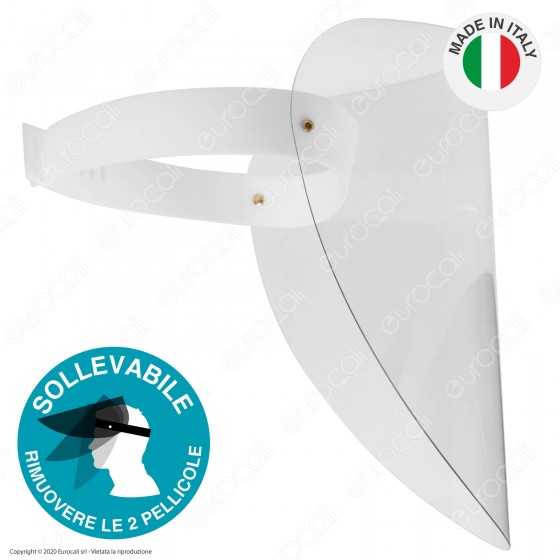 Visiera Protettiva Orientabile in Plastica Trasparente Robusta 1mm Visiera Protettiva Orientabile in Plastica Trasparente Robusta 1mm
