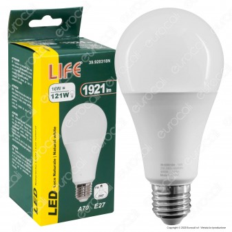 Life Lampadina LED E27 16W Bulb A70 - mod. 39.920318C / 39.920318N /