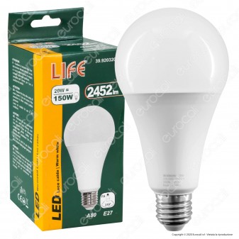 Life Lampadina LED E27 20W Bulb A80 - mod. 39.920320C / 39.920320N /