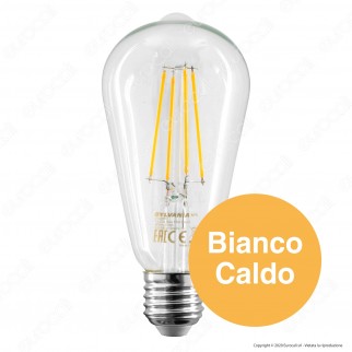 Sylvania ToLEDo Retro Lampadina LED E27 7W Bulb ST64 Filament