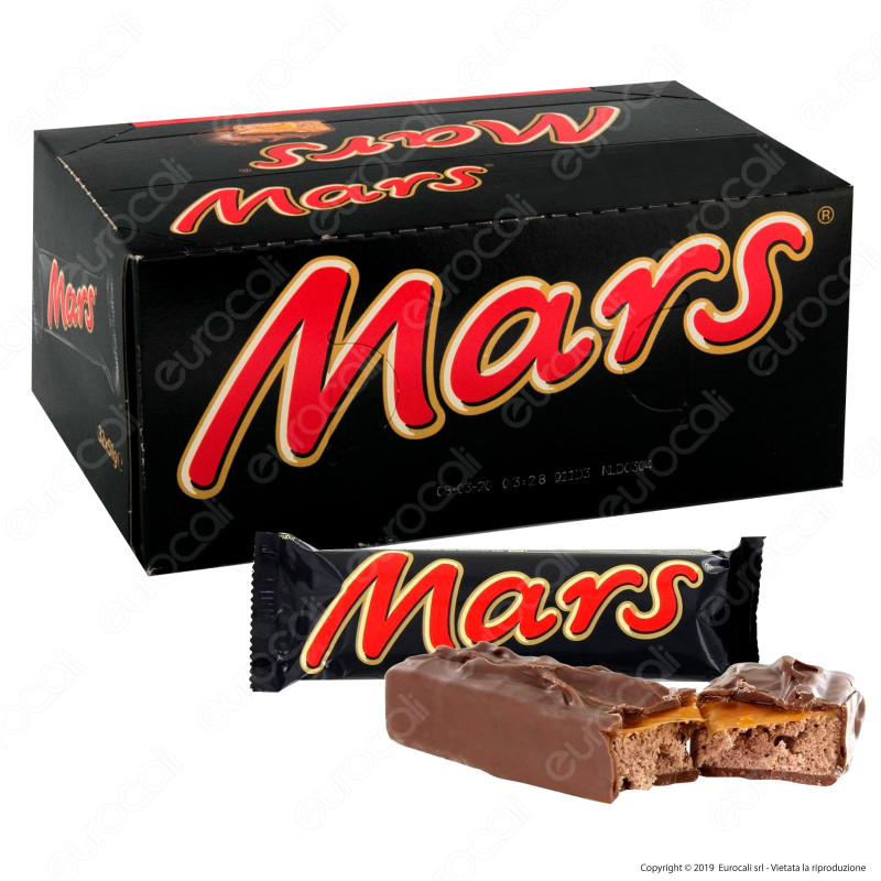 Mars Snack con Malto e Caramello Ricoperto di Cioccolata - Box con 32