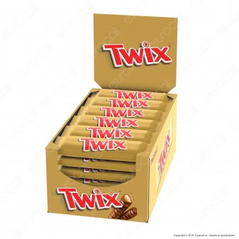 Twix Snack con Biscotto e Caramello Ricoperto di Cioccolato - Box con