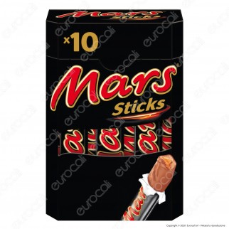 Mars Sticks Snack con Malto e Caramello Ricoperto di Cioccolata - Box