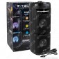 V-Tac Audio VT-6207-2 Soundor 6x2 Cassa Attiva 30W Bluetooth Karaoke LED RGB Telecomando Microfono - SKU 8680 [TERMINATO]