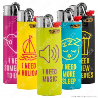 Bic Maxi J26 Grande Fantasia I Need - 5 Accendini
