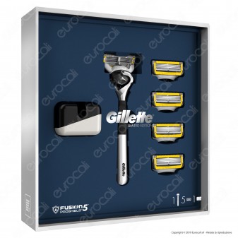 Gillette Fusion 5 Proshield Rasoio a 5 Lame Edizione Limitata + 5 Lamette di Ricambio