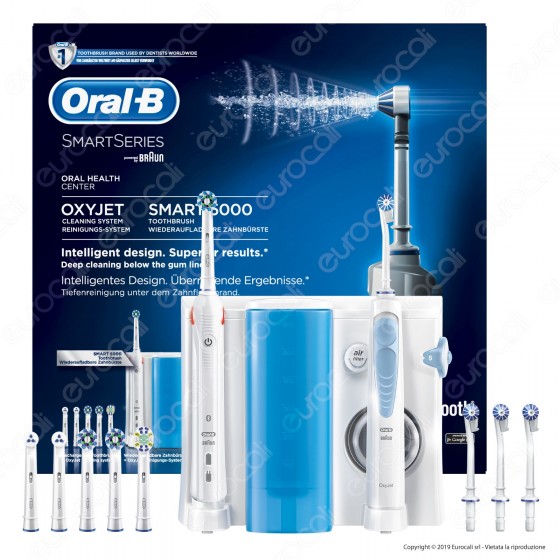 Oral-B Center Kit Spazzolino Elettrico Smart 5000 e Idropulsore Oxyjet Oral-B Center Kit Spazzolino Elettrico Smart 5000 e Idropulsore Oxyjet