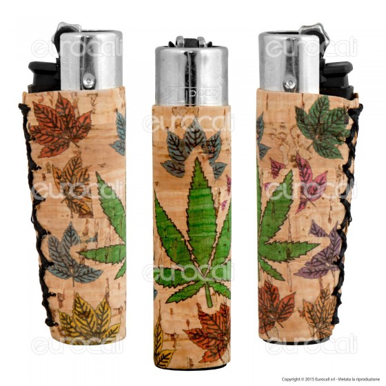 Clipper Large con Rivestimento in Sughero Fantasia Green Red Leaf - 1 Clipper Large con Rivestimento in Sughero Fantasia Green Red Leaf - 1