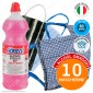 10 Mascherine Lavabili Sartoriali Boccadamo Sterilizzabili in Cotone e TNT 60gr/mq + 500ml Alcool Etilico 90 [TERMINATO]