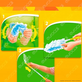 Starter Kit Swiffer Duster XXL, Spolverino Maxi Catturapolvere con 2 Piumini di Ricambio