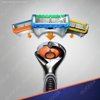 Gillette Fusion ProGlide Power Chrome Rasoio Da Uomo Con Tecnologia FlexBall