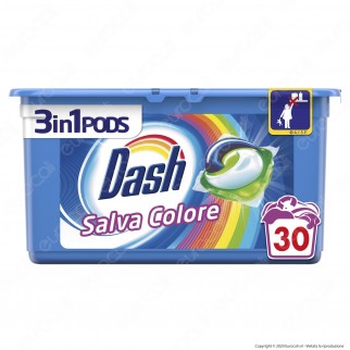 Dash 3in1 Pods Salva Colore Detersivo in Capsule - Confezione da 90 Pastiglie