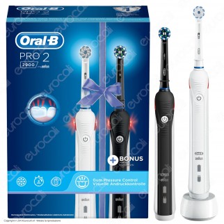 Oral-B Pro 2 2900 Spazzolino Elettrico Ricaricabile Braun 2 Manici 2 Testine Di Ricambio