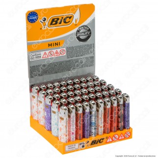 Bic Mini J25 Piccolo Fantasia Doodle Cats - Box da 50 Accendini