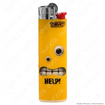 Bic Slim J23 Medio Fantasia Yellow Mouths - 5 Accendini