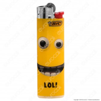 Bic Slim J23 Medio Fantasia Yellow Mouths - 5 Accendini