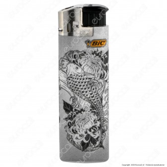 Bic Maxi J38 Elettronico Grande Fantasia Tattoo - Box da 50 Accendini